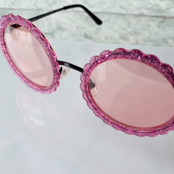 NWT Diff dixie black pink glitter round sunglasses - Picture 11 of 11